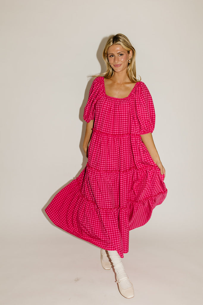 daymaker dress // pink gingham *zoco exclusive*