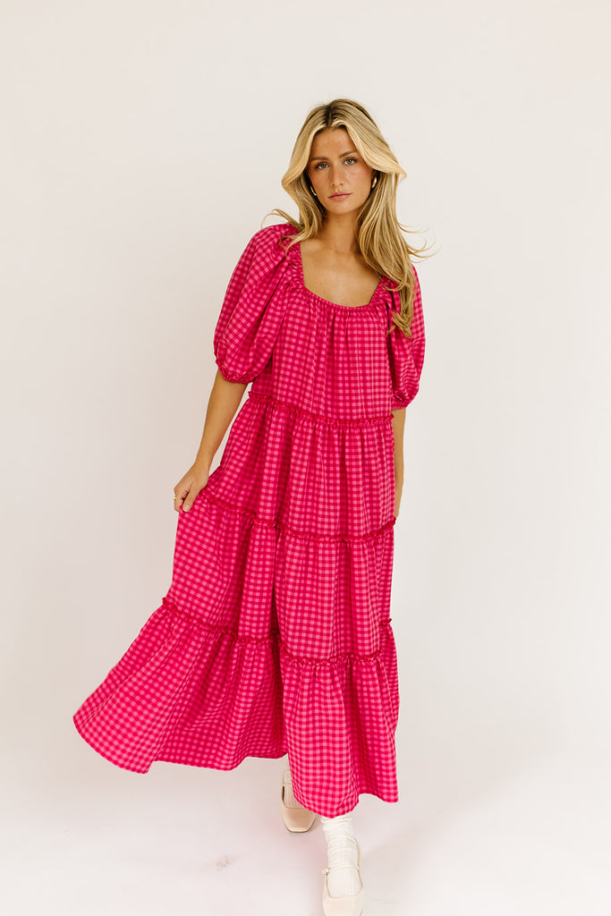 daymaker dress // pink gingham *zoco exclusive*