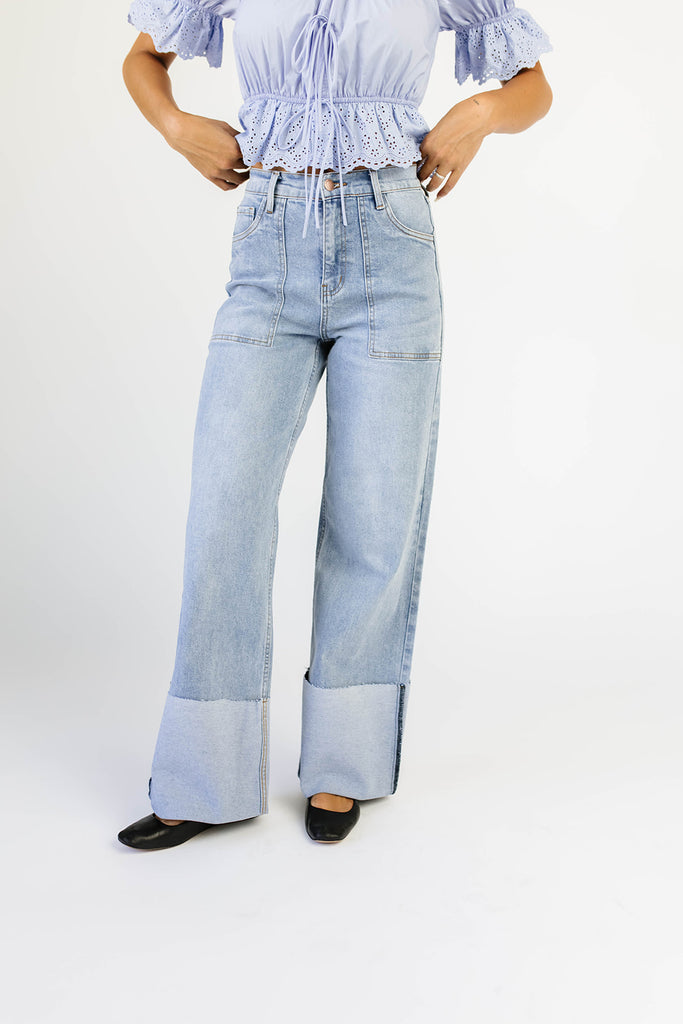 ruth folded hem denim