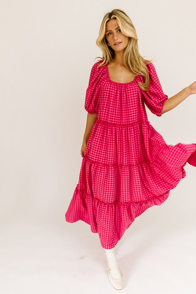 daymaker dress // pink gingham *zoco exclusive*