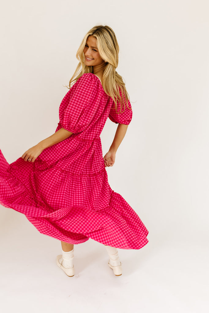 daymaker dress // pink gingham *zoco exclusive*