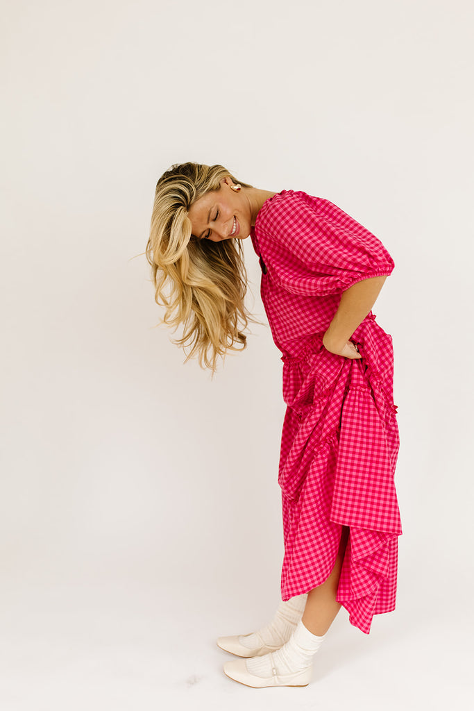 daymaker dress // pink gingham *zoco exclusive*