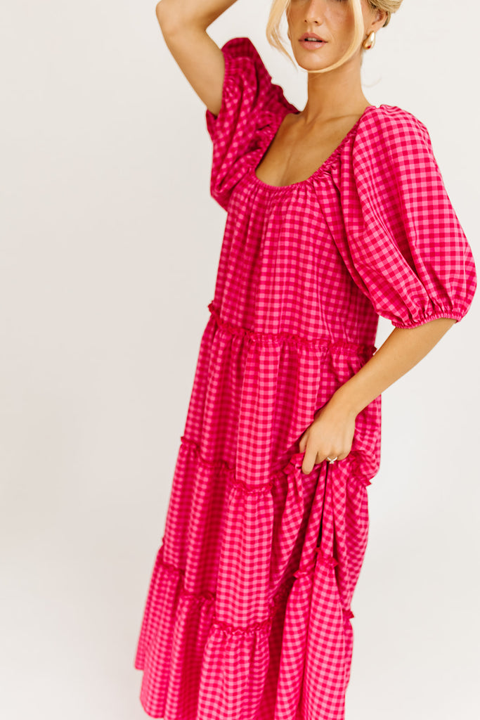 daymaker dress // pink gingham *zoco exclusive*