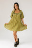 mini good luck puff sleeve dress // green floral *zoco exclusive*