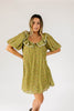mini good luck puff sleeve dress // green floral *zoco exclusive*