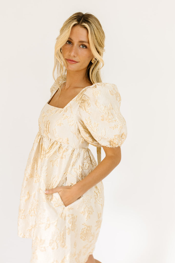 waltz floral mini dress