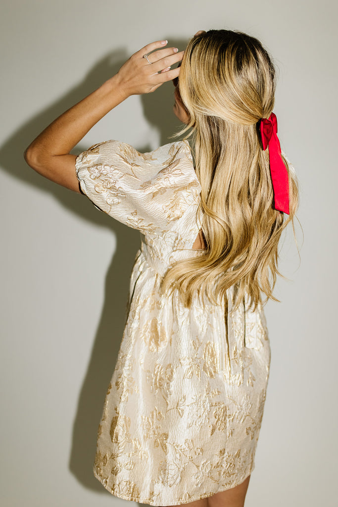 waltz floral mini dress