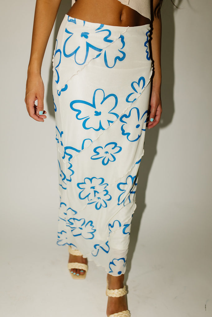 sandy floral maxi skirt