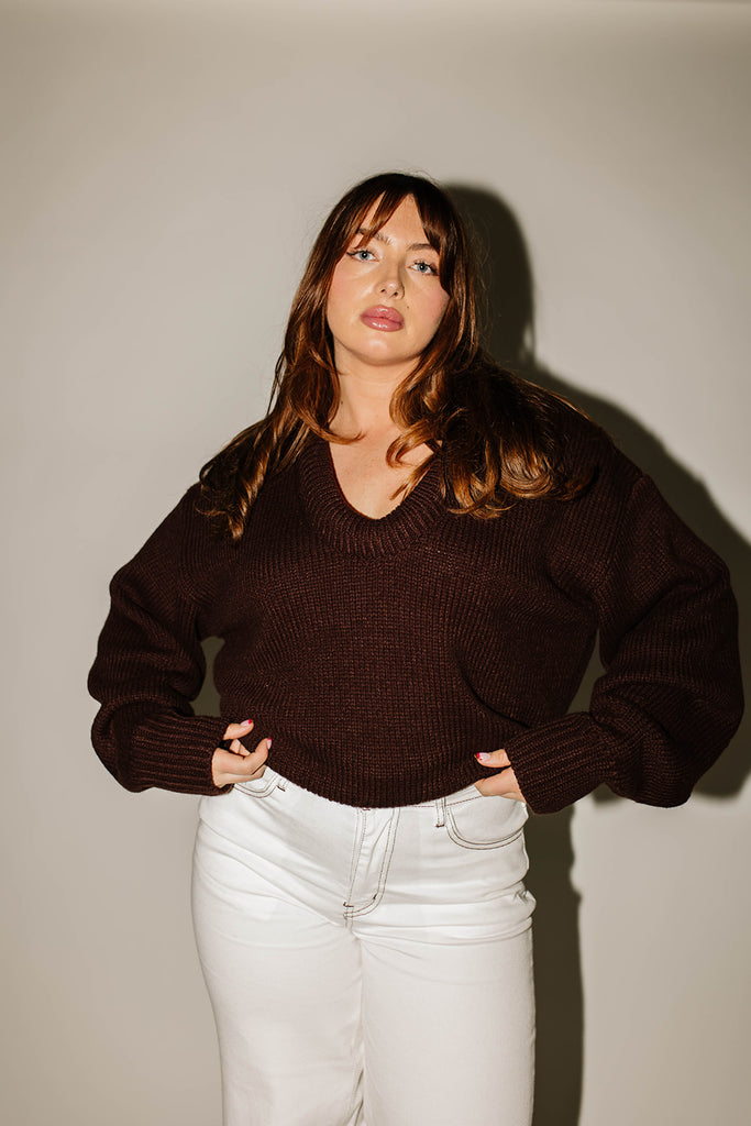 billie sweater // chocolate *zoco exclusive*