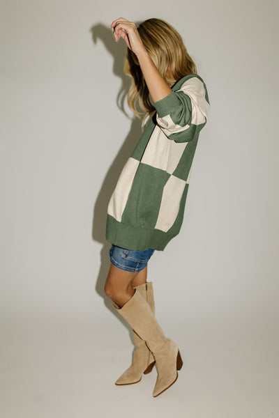 sami color block cardigan