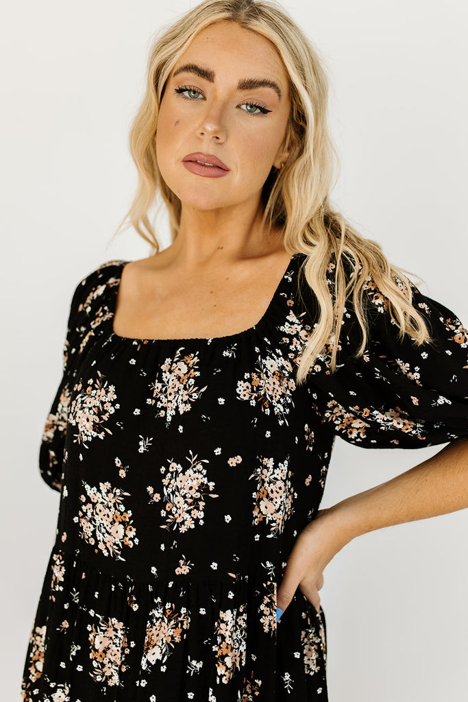 daymaker dress // fall black floral *zoco exclusive*