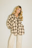 madeline plaid shirt jacket // natural