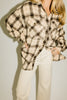 madeline plaid shirt jacket // natural