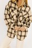 madeline plaid shirt jacket // natural