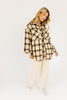 madeline plaid shirt jacket // natural