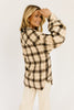 madeline plaid shirt jacket // natural