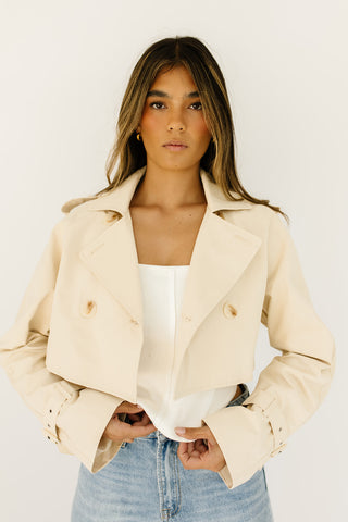 on my mind cropped blazer