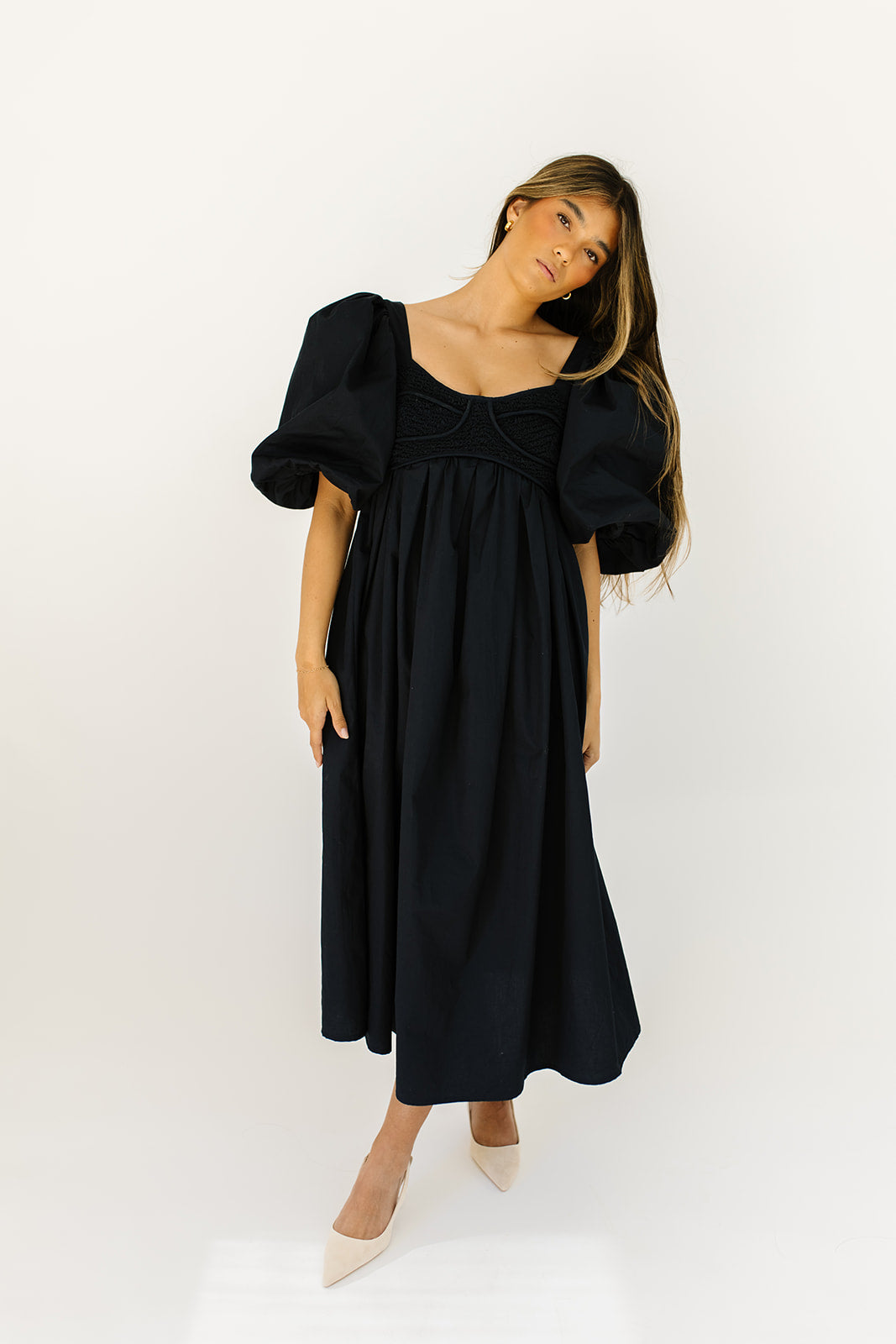 gala midi dress // navy shop zoco