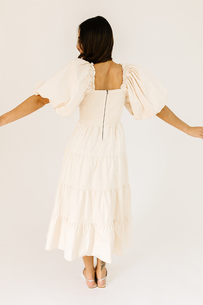 scout puff sleeve dress // cream *zoco exclusive*