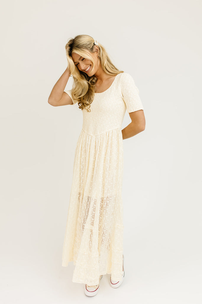 birdie maxi dress // cream