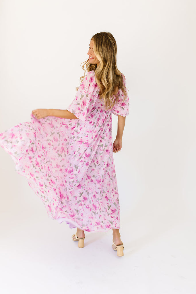 dona floral maxi dress // lilac