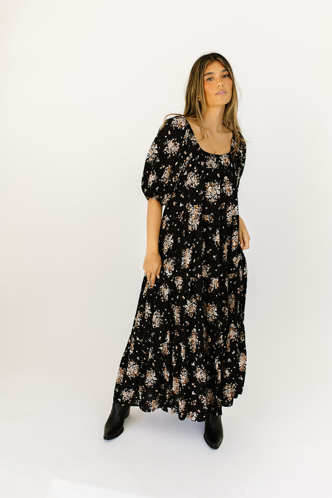 daymaker dress // fall black floral *zoco exclusive*