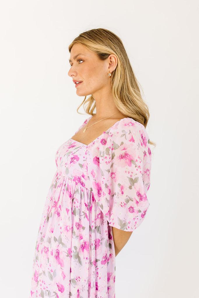 dona floral maxi dress // lilac