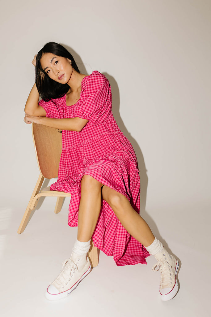 daymaker dress // pink gingham *zoco exclusive*