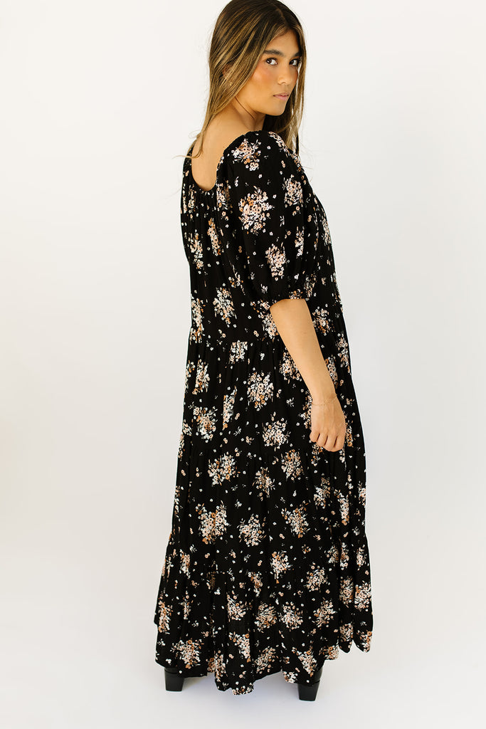 daymaker dress // fall black floral *zoco exclusive*