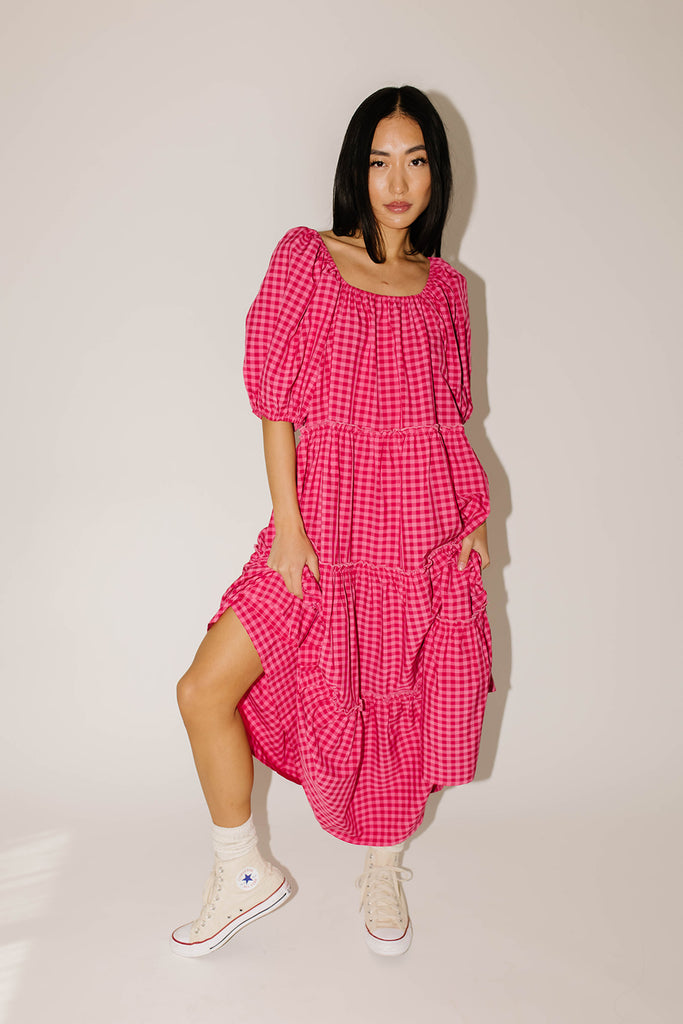 daymaker dress // pink gingham *zoco exclusive*