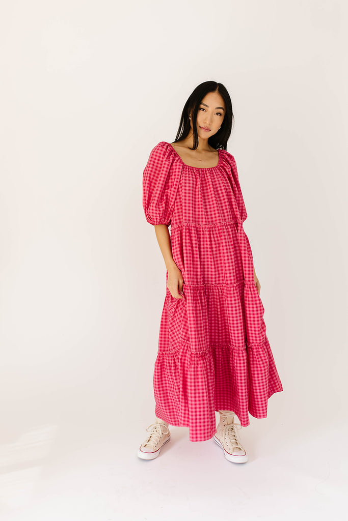 daymaker dress // pink gingham *zoco exclusive*