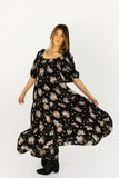 daymaker dress // fall black floral *zoco exclusive*