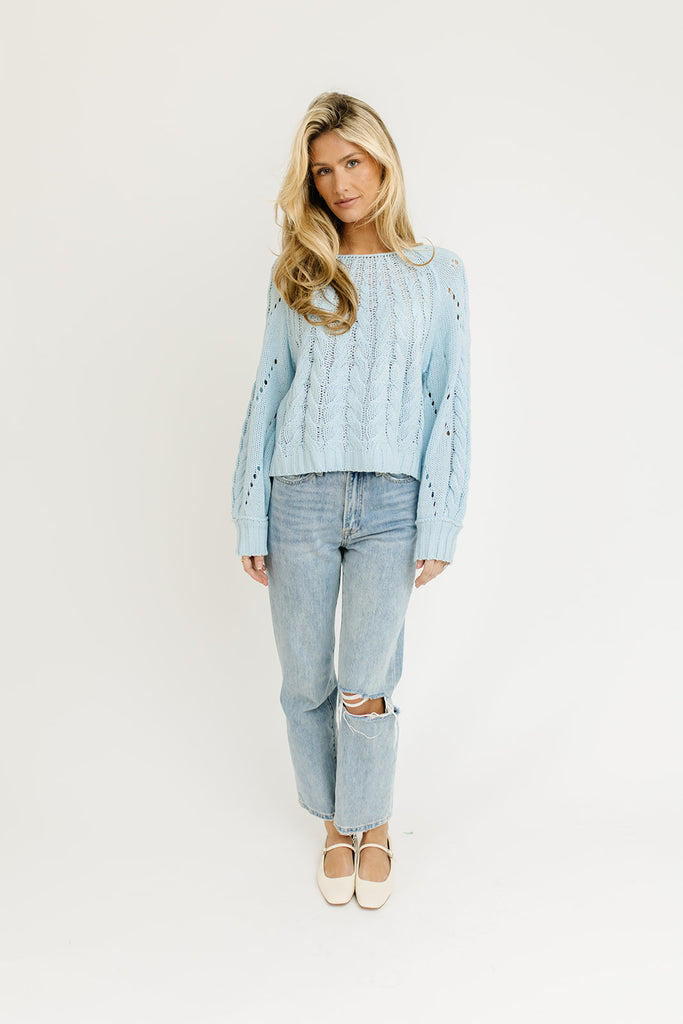 go for it sweater // blue