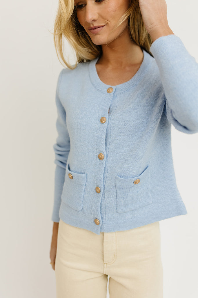 regina button cardigan