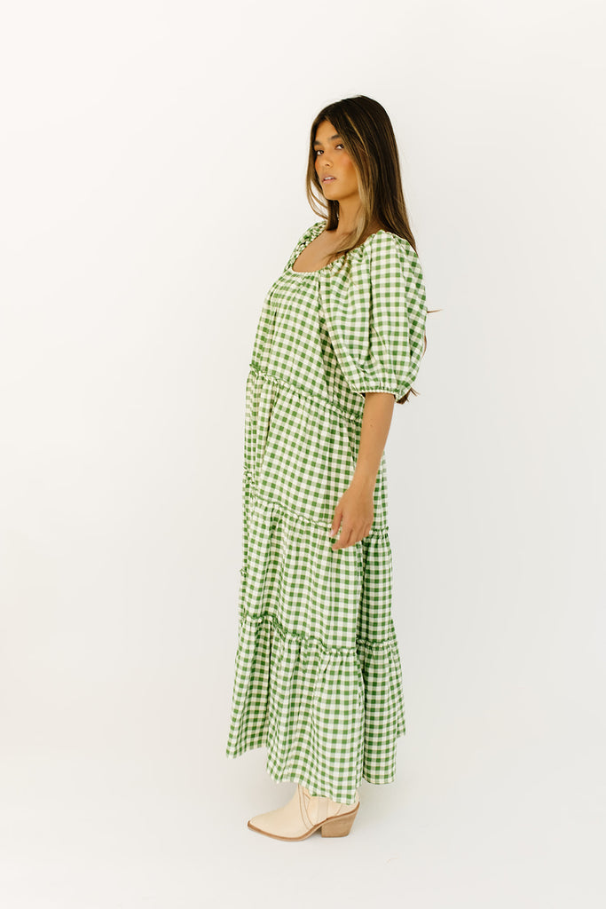 daymaker dress // green gingham *zoco exclusive*