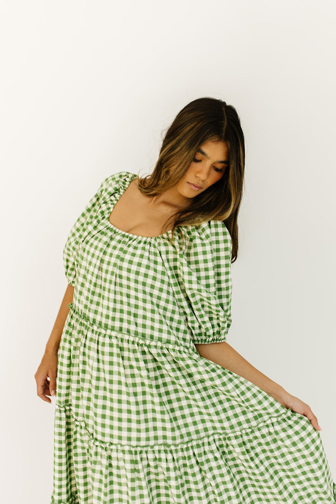 daymaker dress // green gingham *zoco exclusive*