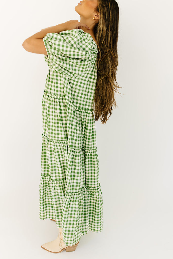 daymaker dress // green gingham *zoco exclusive*