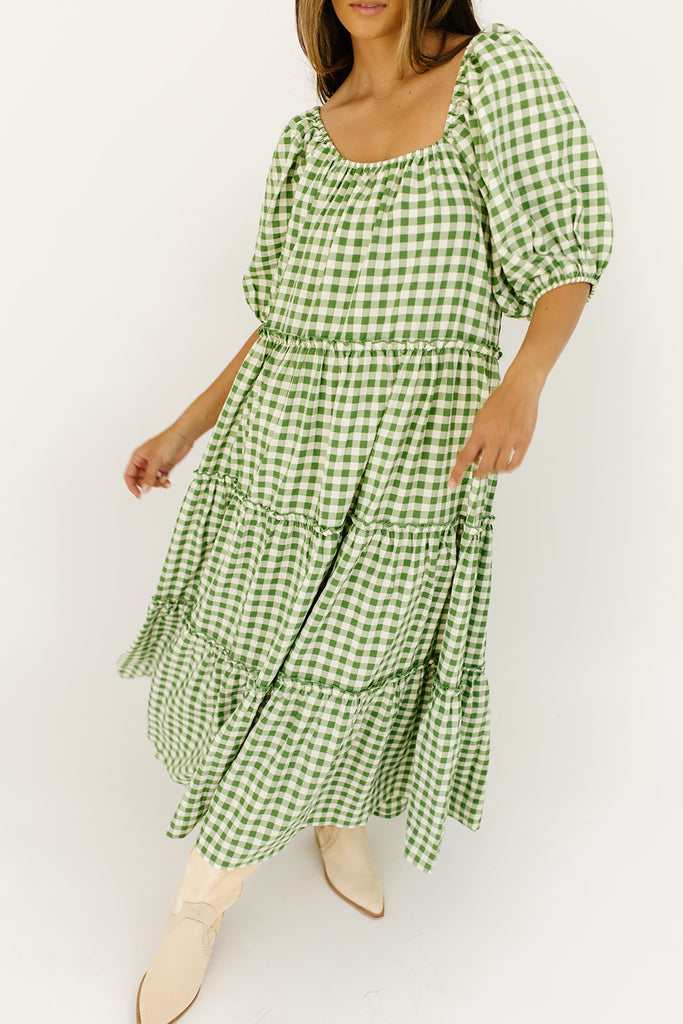 daymaker dress // green gingham *zoco exclusive*