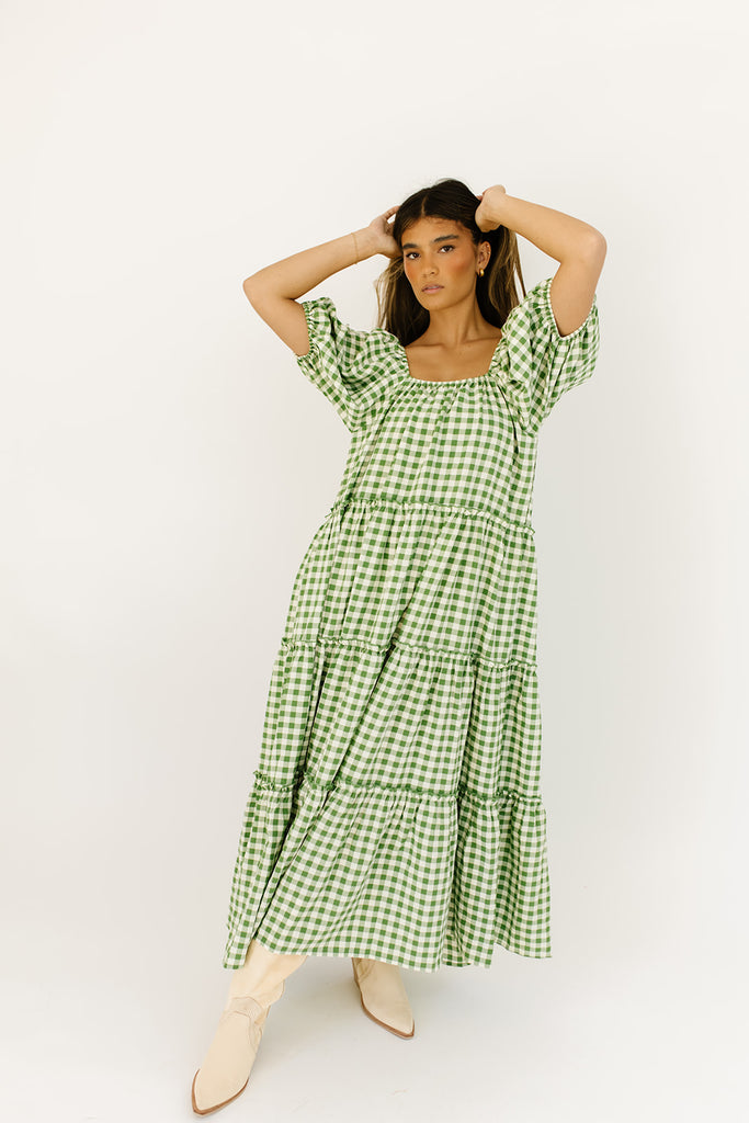 daymaker dress // green gingham *zoco exclusive*