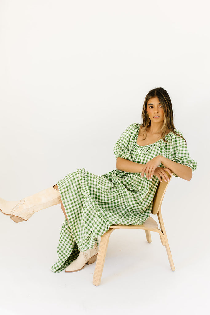 daymaker dress // green gingham *zoco exclusive*