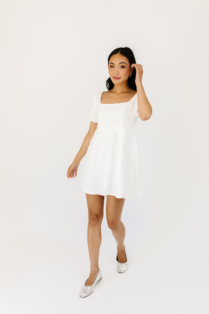 carla mini dress // white