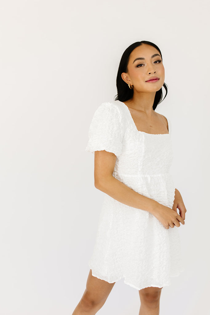 carla mini dress // white