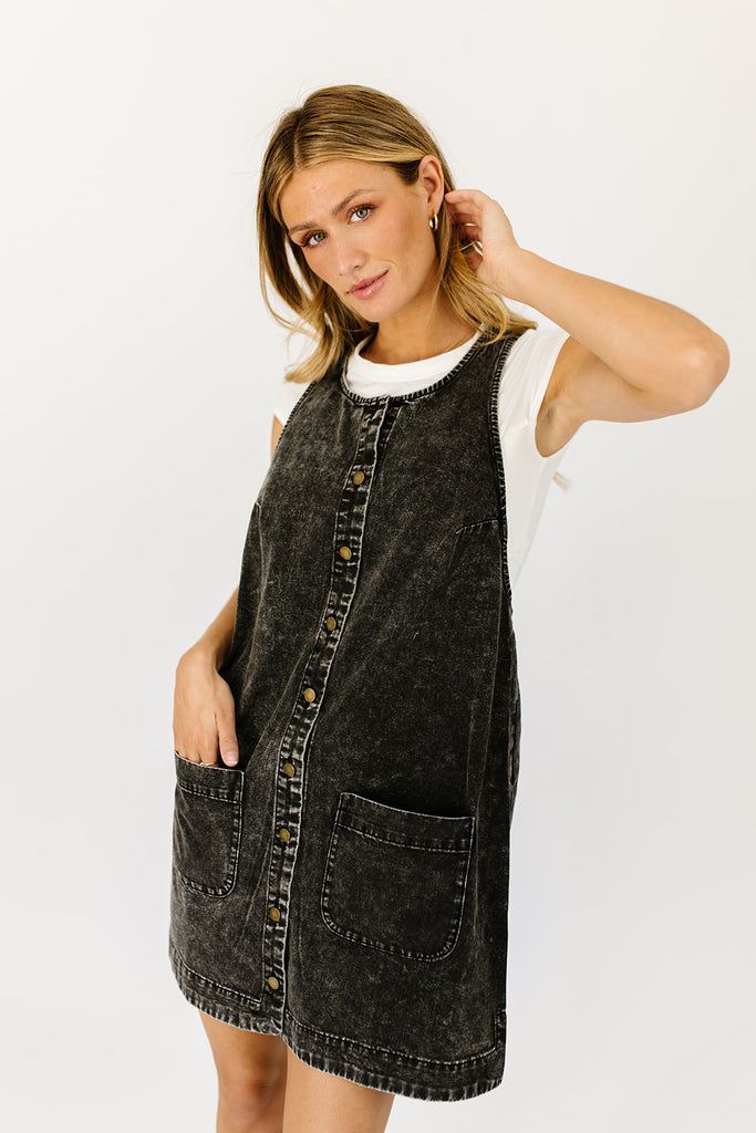 mary denim mini dress