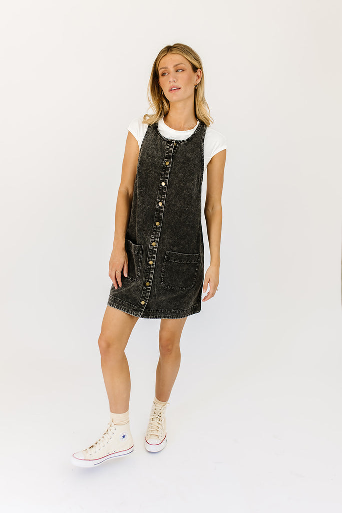 mary denim mini dress