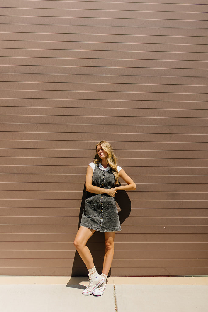 mary denim mini dress