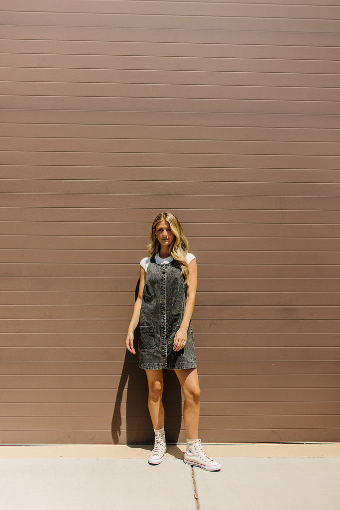 mary denim mini dress