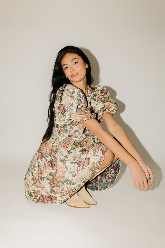 darcy floral dress // sage floral *zoco exclusive*