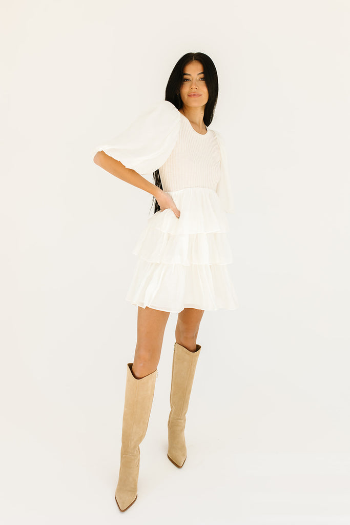 avenue puff sleeve dress