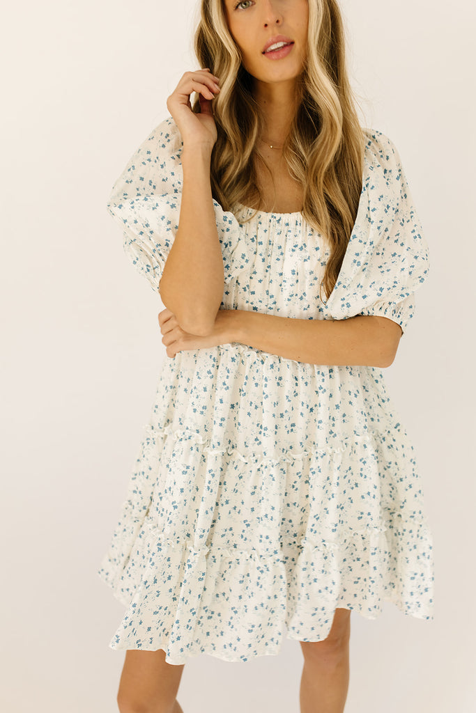 short daymaker dress // blue ditsy floral *zoco exclusive*