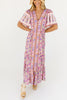 rita floral maxi dress // pink